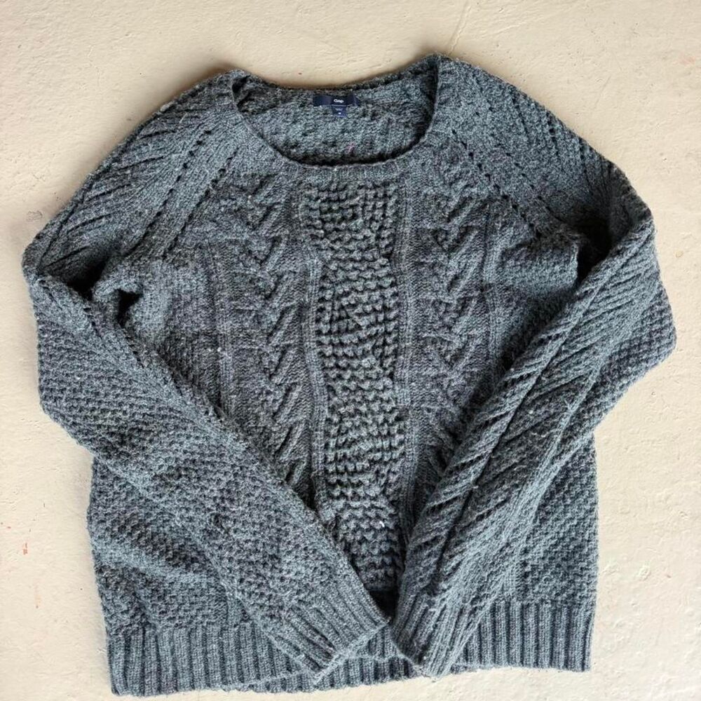 Gap Women's Grey and Blue Jumper